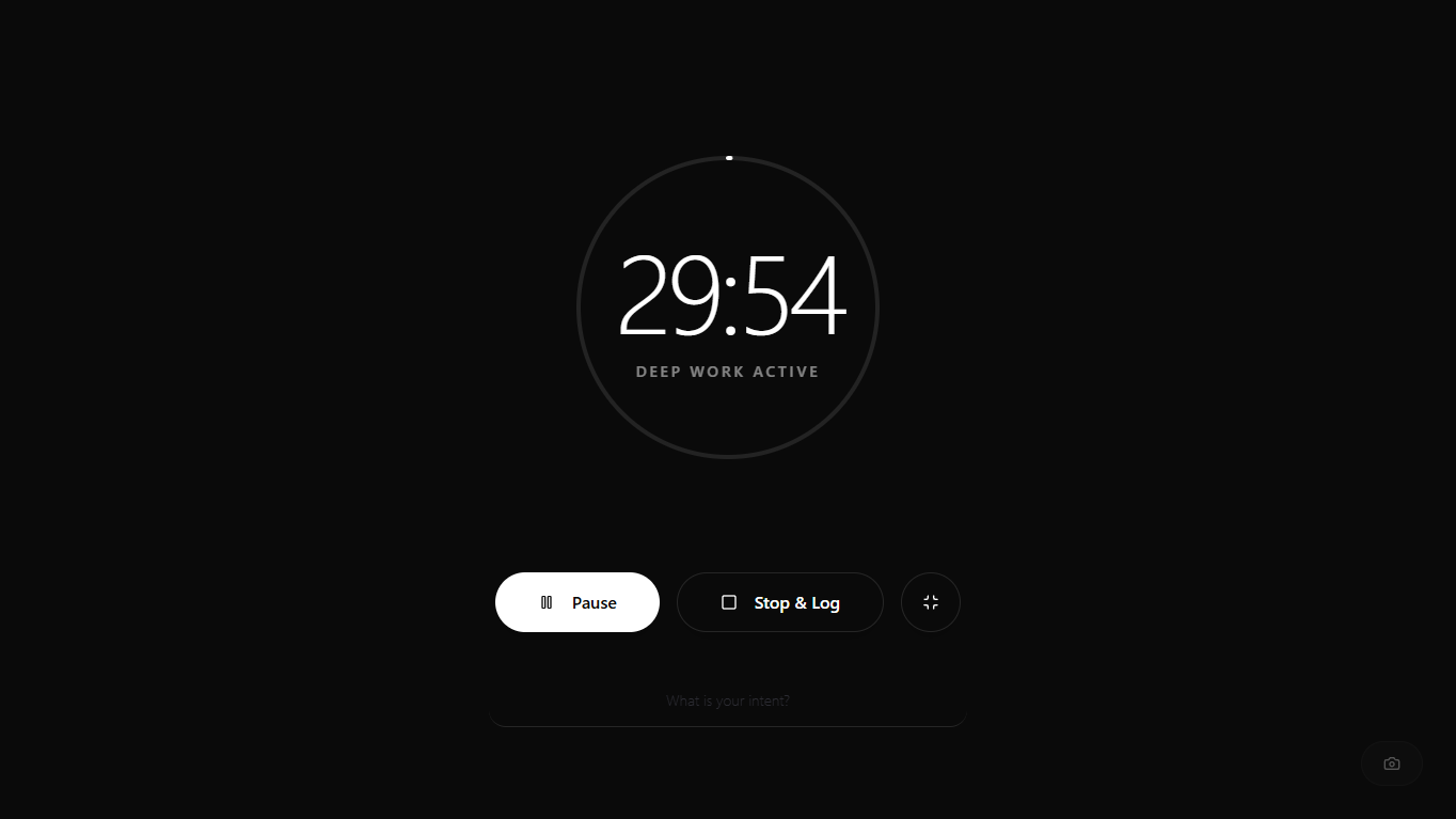 Deep Work Timer Interface