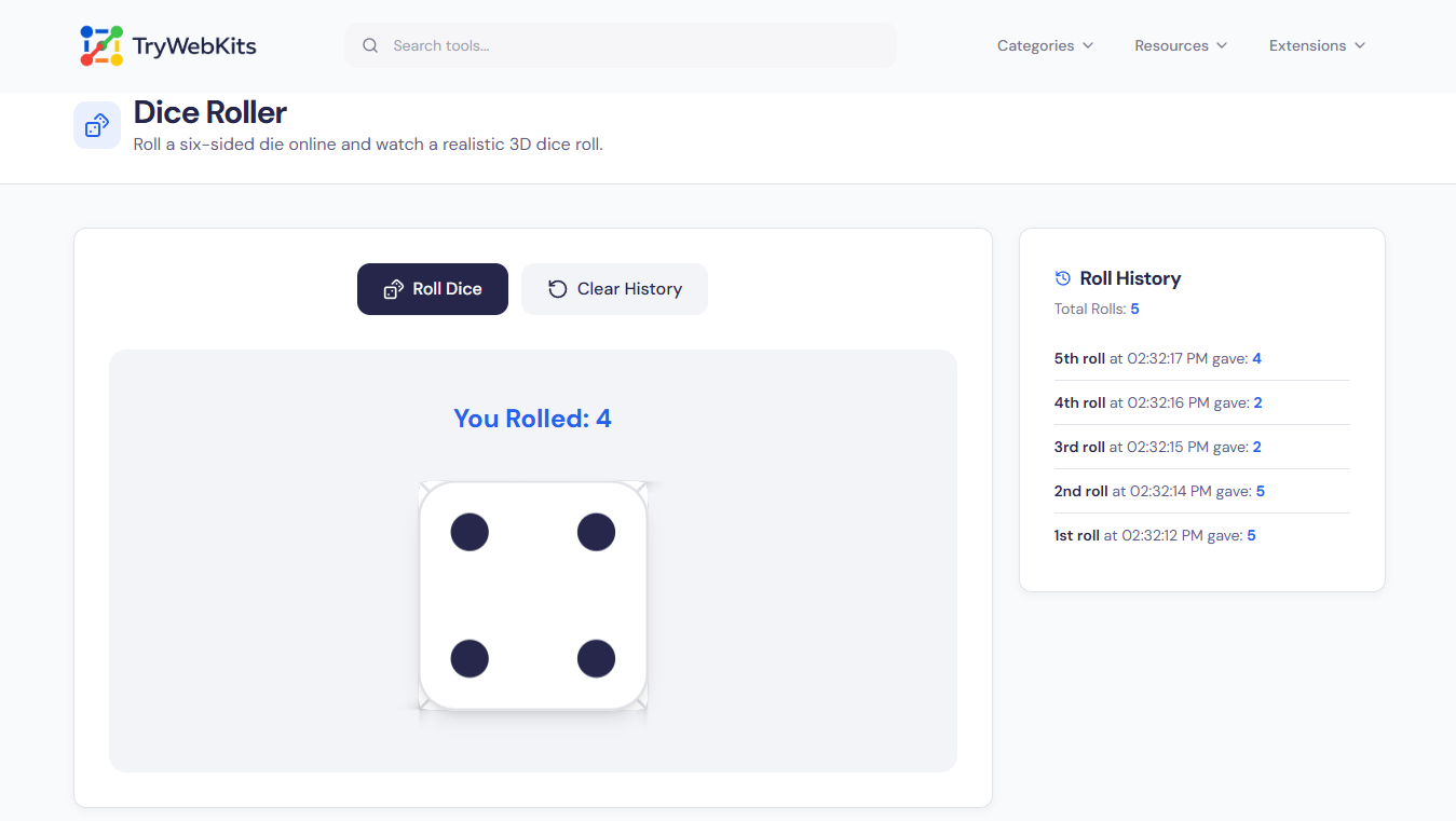 Dice Roller preview