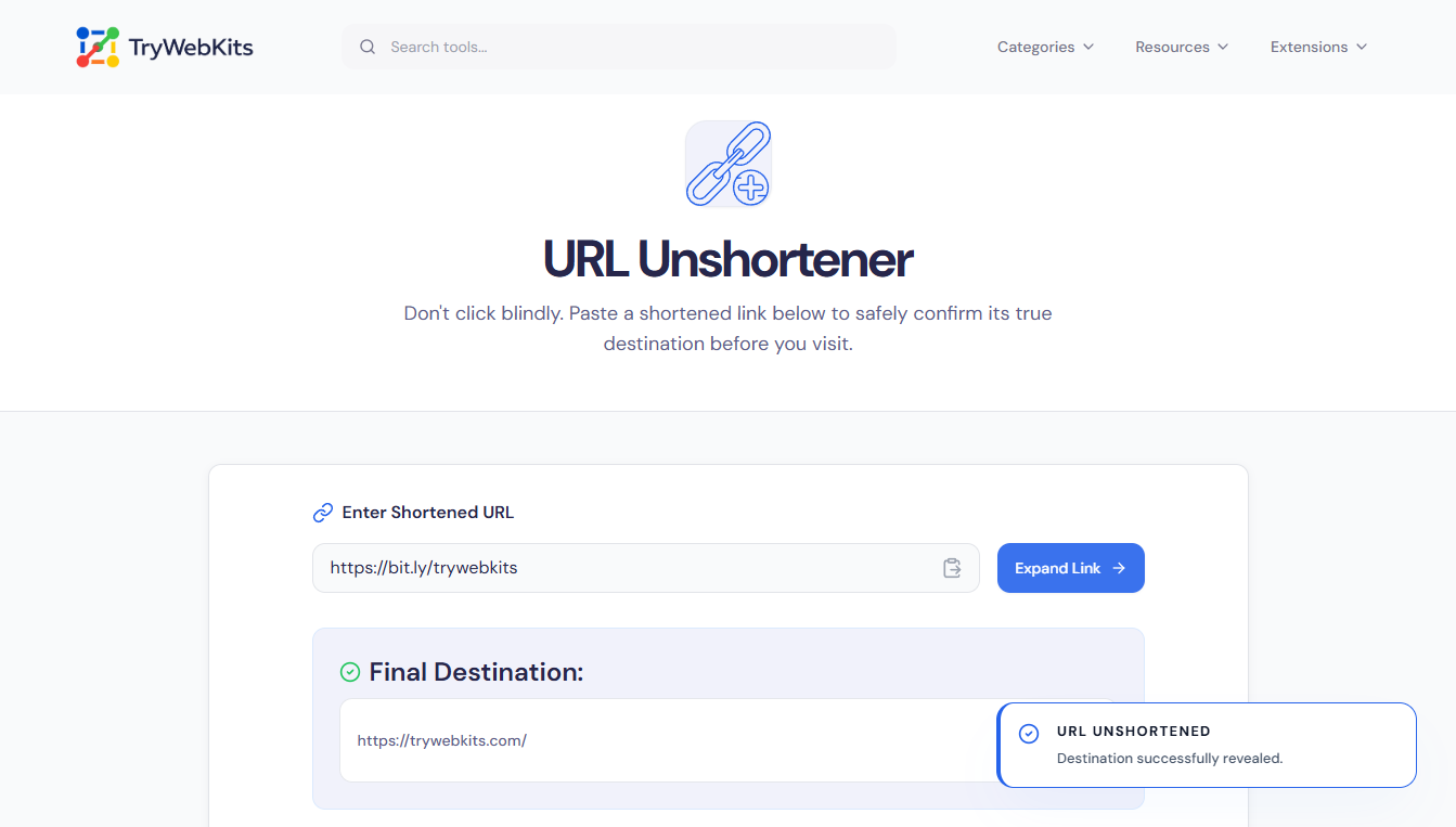 URL Expander Preview