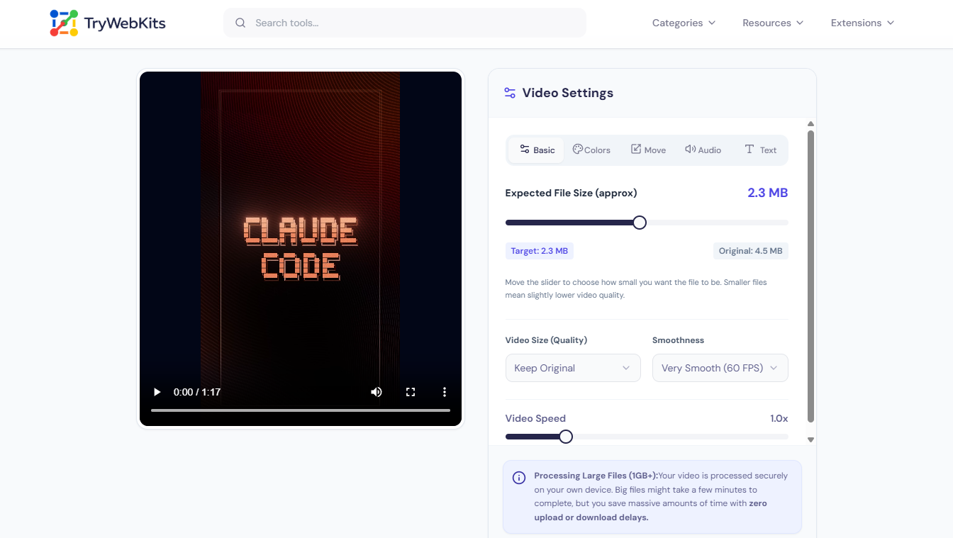 Video Compressor Interface Preview