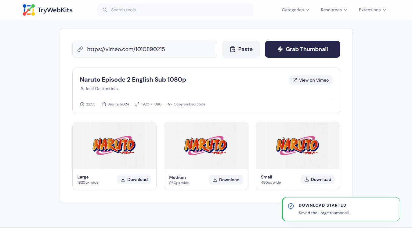 Vimeo Thumbnail Grabber Preview
